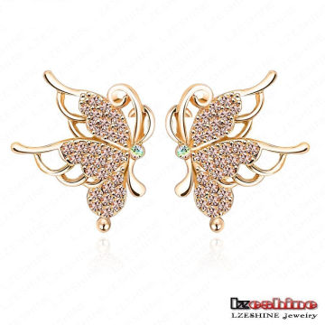 New Gold Plated Butterfly Stud Earrings (ER0075-C)